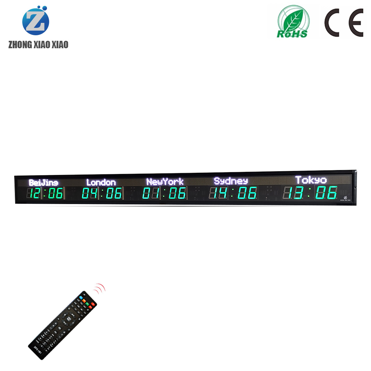 zhongxiaoxiao brand 5 time zone clock multi functional timer multi zone clock digital wall clock