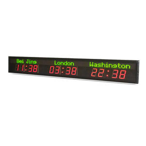 Zhong Xiaoxiao Brand 3 time zone clock Led Large Wall multi zone clock GPS Digital Clock