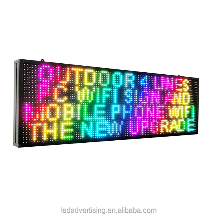 Programable LED Moving Message Sign Full Color P10 LED Display Board Outdoor Advertising Outdoor LED Scrolling Display Screen