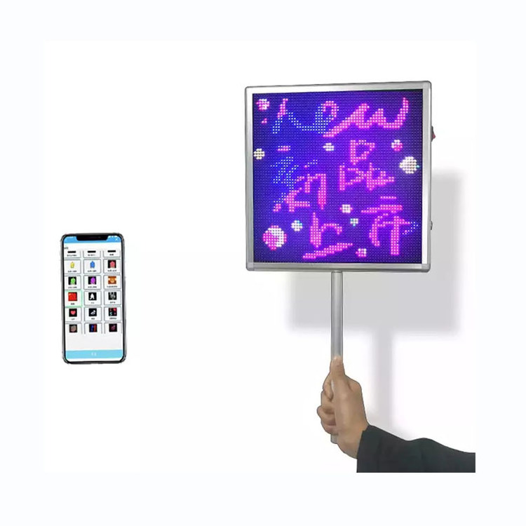 APP Programmable LED Sign USB Rechargeable Advertising LED Display Ticker Portable Hand held LED Poster Board