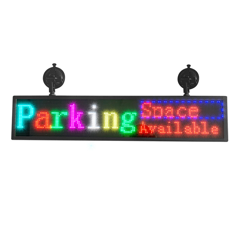 Custom Open LED Advertising Scrolling Message Screen Display Full Color rear window LED car display