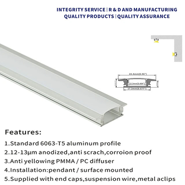 1707A Wholesale High Quality Recessed T Shape Led Aluminum Profile Led Profiles Strip Light For Ceiling