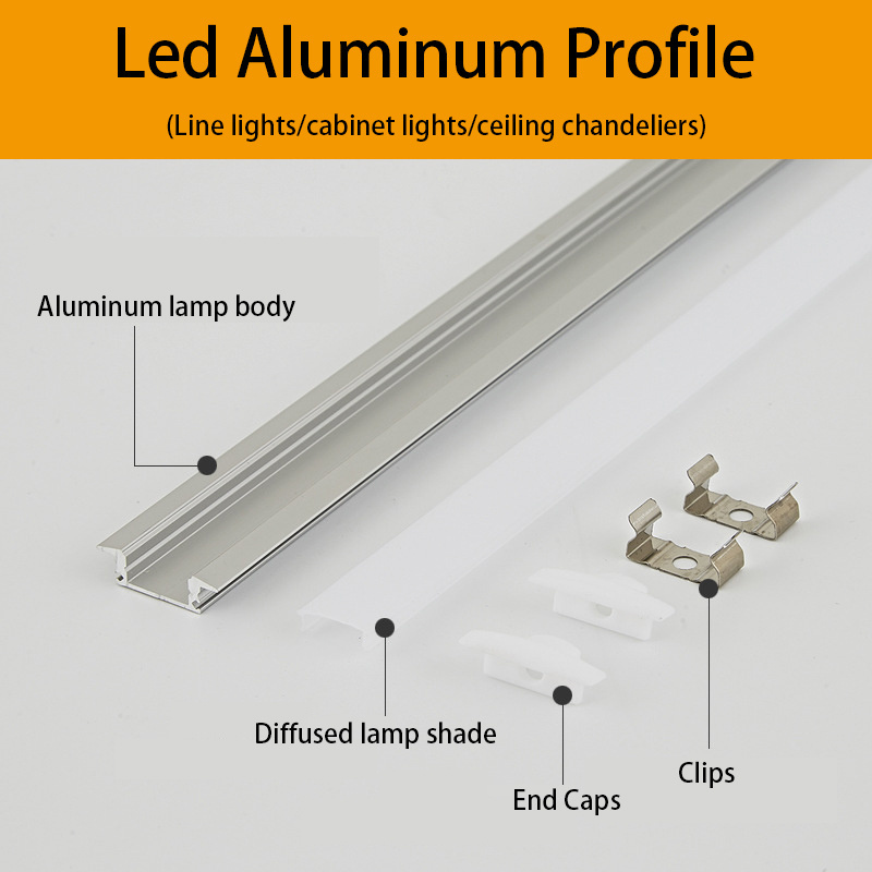 1707A Wholesale High Quality Recessed T Shape Led Aluminum Profile Led Profiles Strip Light For Ceiling