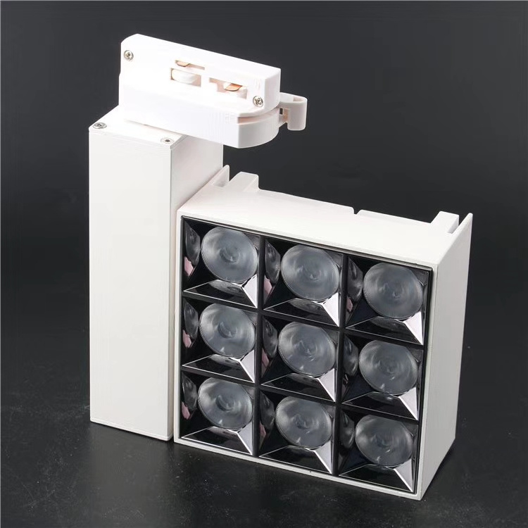 LED Track spot light square liner light fixture down light 54w double heads