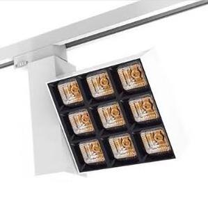 LED Track spot light square liner light fixture down light 54w double heads