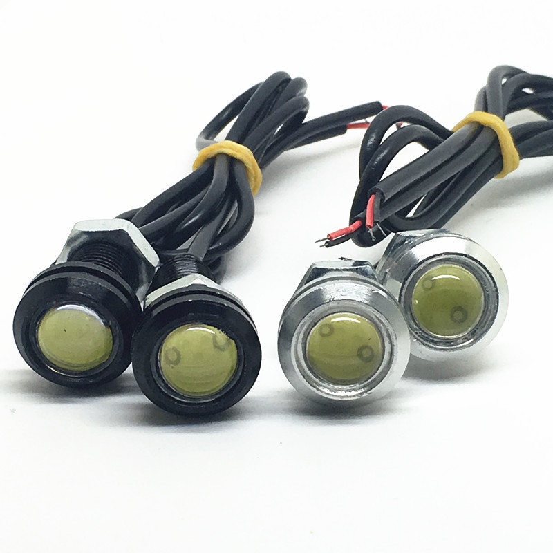 High Power Strobe Backup Light 18mm 23mm Eagle Eye Light 9W COB Daytime Running Light for Auto Motorcycle LED System Kit 12V 17g