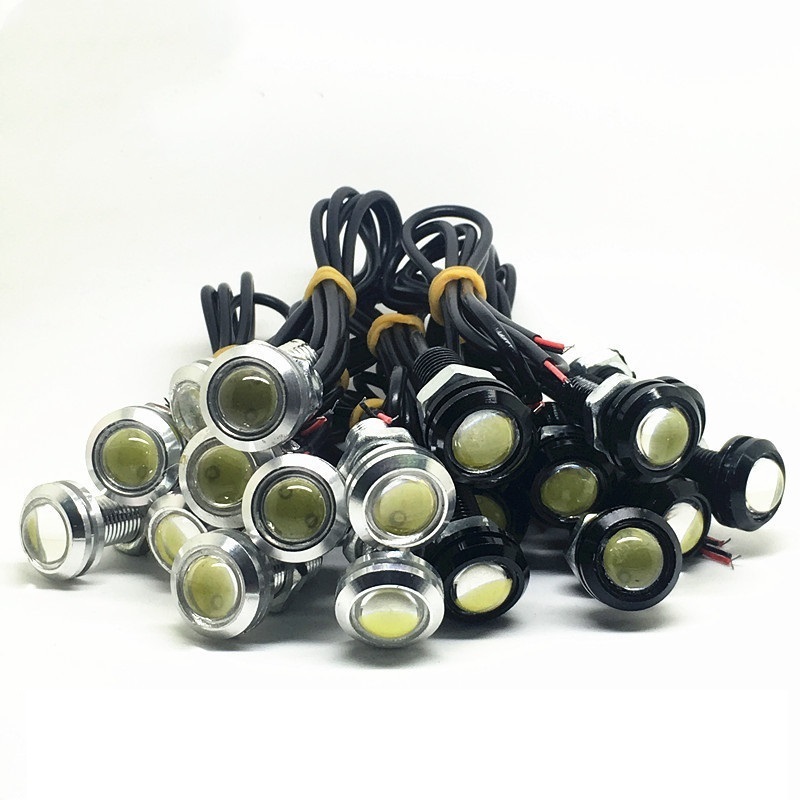 High Power Strobe Backup Light 18mm 23mm Eagle Eye Light 9W COB Daytime Running Light for Auto Motorcycle LED System Kit 12V 17g