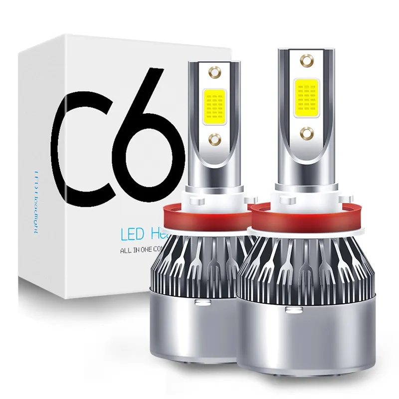 C6 Auto Lighting System LED Light For Car H1 H3 9005 H11 LED Headlight Bulb H4  H7 C6 LED Headlights