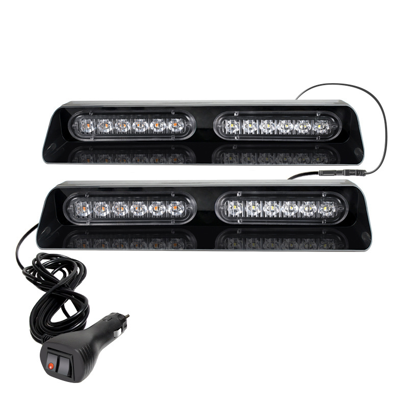 High Power Multi-Function F12 Suction Cup Lamp Strobe Grill Light Bar Emergency Signal Flash Lights With Truck Warning Light Bar