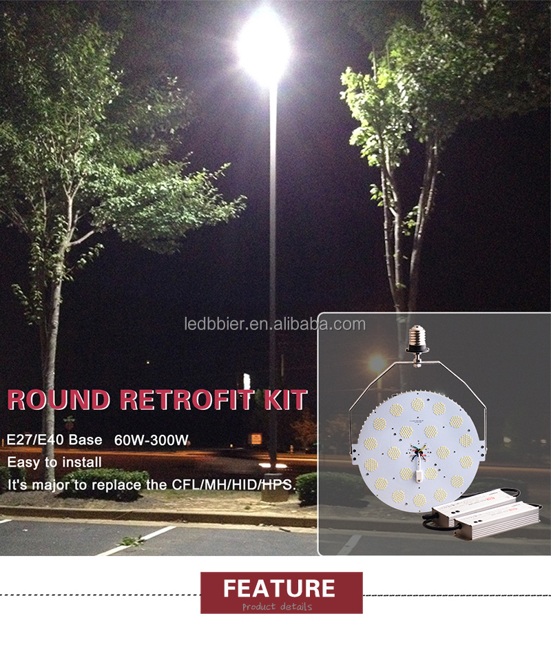 Dimmable 100W 200W 300W LED shoebox Bulbs LED Retrofit Kits Light