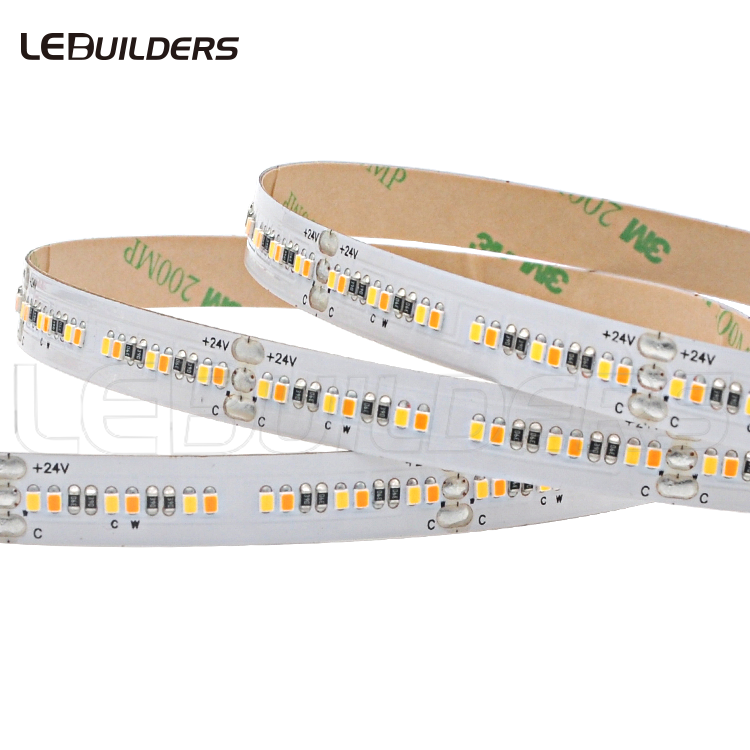 Dual color 1800K + 6000K 6500K bicolor 240leds/m high CRI 90 cct led strip