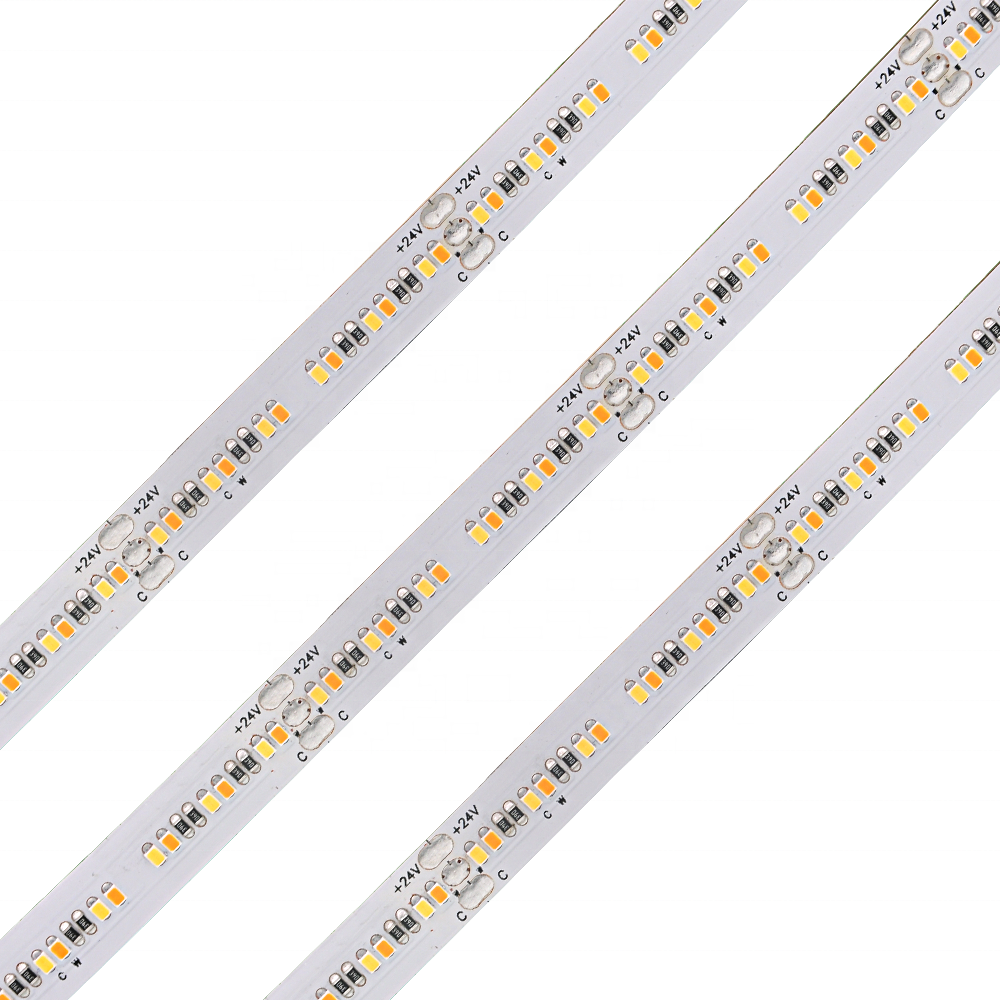 Dual color 1800K + 6000K 6500K bicolor 240leds/m high CRI 90 cct led strip