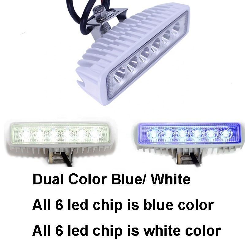 12V DC Boat Deck/Dock Flood Light 6.3 Inch Aluminum LED Light Bar Marine SpotLights LED Spreader Light For Boat