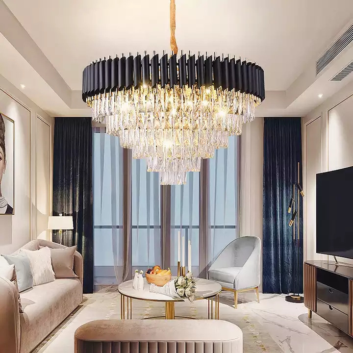 Cheap indoor modern dining room LED luxury crystal chandelier