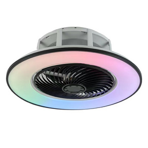 LEDEAST XH-TW1F Tuya Wifi Ble Bedroom Music Speaker App Control RGB Color Dimmable Smart Led Ceiling Fans With Light