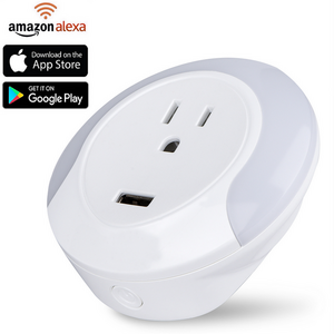 Hot Seller for Retail Tuya Smart Home Remote Control Voice Control USB Charging US WiFi Socket With Night Light FCC