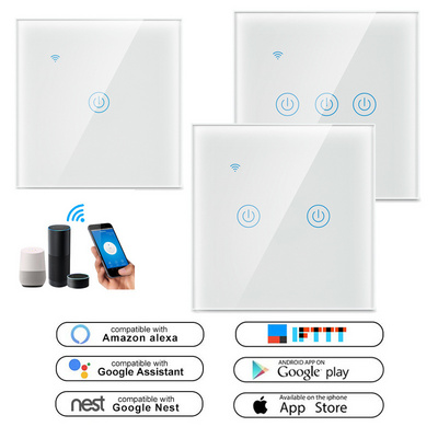 LEDEAST DS-101JL-1234 Tuya Smart home 1 2 3 4 Gang Alexa Voice Control no neutral wire  Smart Wifi Light Switch