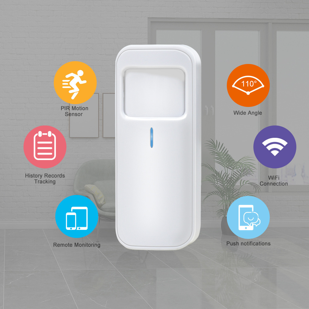 LEDEAST 808WT WiFi PIR Motion Sensor Tuya Smart Home Mobile APP Control Infrared Human Sensor with Inductive Switches