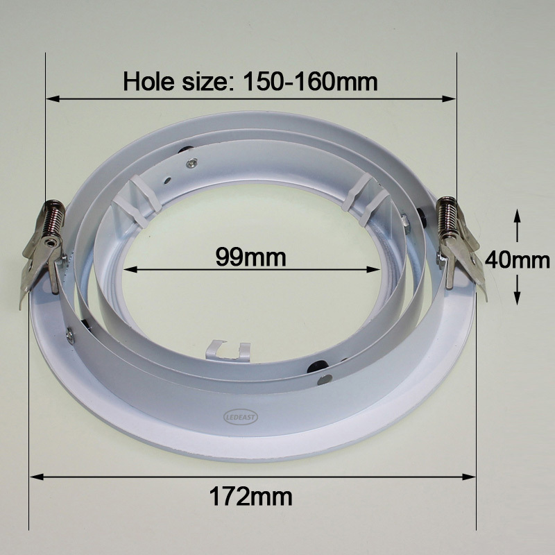 Round Recessed iron material ceiling lighting Lamp Holder AR111 Bulb Bracket downlight housing