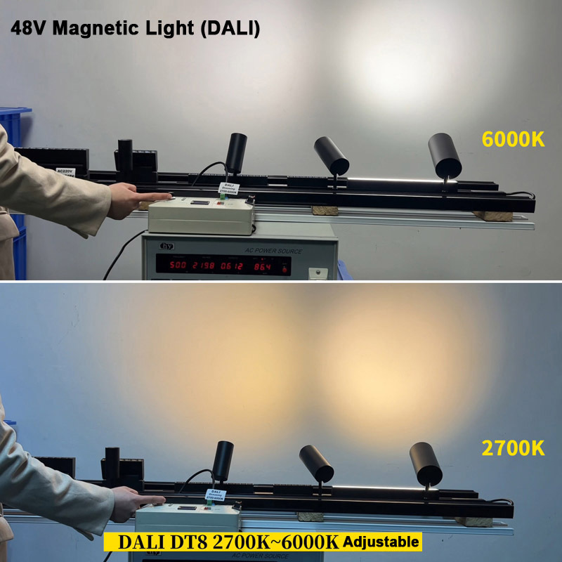 LEDEAST 48V Low Voltage LED Magnet Light DC48V DALI TRIAC 0-10V 1-10V TUYA Zigbee Smart Magnetic Track Light