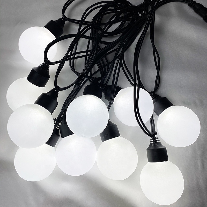 5m 10 Bulbs Warm White Connectable Garland for Outdoor with e27 socket 600mm light Bulb