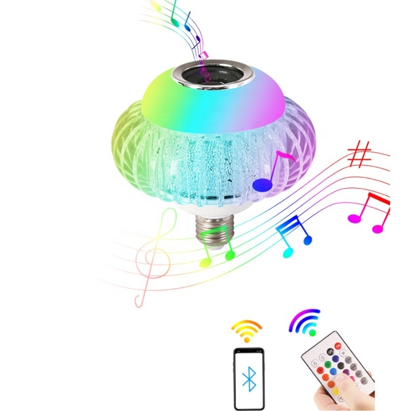 Smart Music Bulb With Remote Control RGB Light wifi Music Speaker Dformation E27 Party lamp