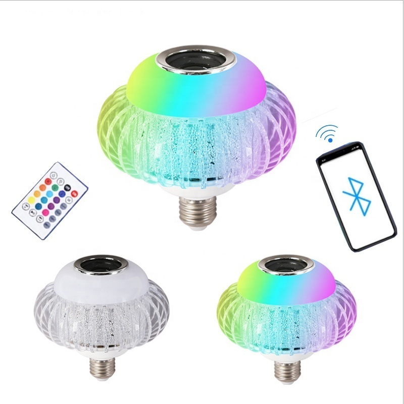 Smart Music Bulb With Remote Control RGB Light wifi Music Speaker Dformation E27 Party lamp