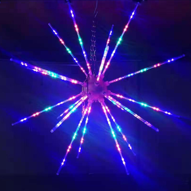 Waterproof 1.2M LED Fireworks RGB Meteor Shower Falling Raindrop Lights for Wedding Party Christmas decorations