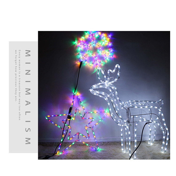 Outdoor decoration IP65 led 3d little deer Christmas holiday landscape light motif lights for park