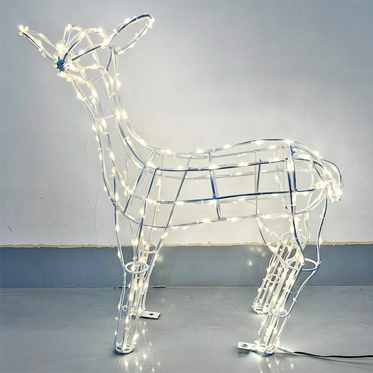 Outdoor decoration IP65 led 3d little deer Christmas holiday landscape light motif lights for park