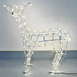 Outdoor decoration IP65 led 3d little deer Christmas holiday landscape light motif lights for park