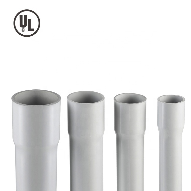 Schedule 40 80 Electrical PVC Conduit Pipe UV Resistant Outdoor Plastic Underground Large 1 Inch Conduit For Cable Wiring