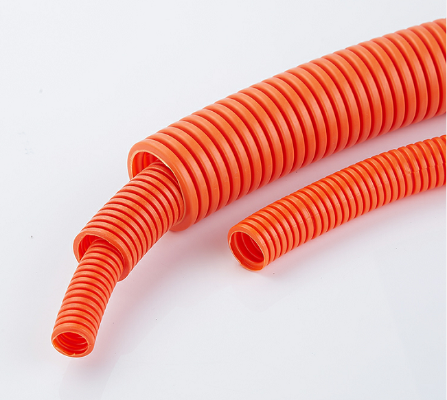 HDPE Plastic UV Resistant Electrical Flexible Orange  Corrugated Conduit With OEM Factory Direct Shipping