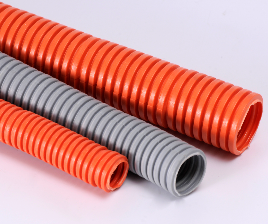 25mm pvc corrugated conduit,orange plastic pipe electric tube flexible