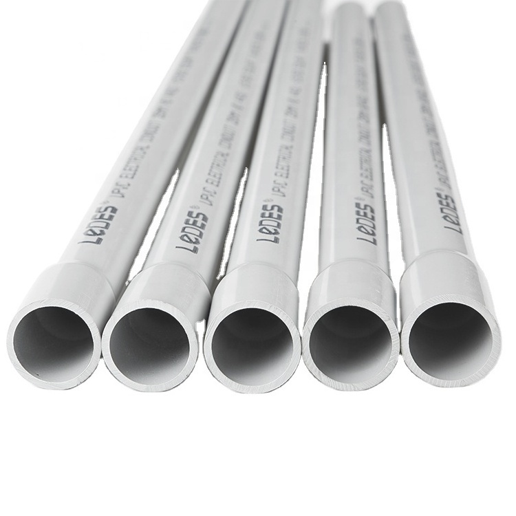 Underground Decorative 20mm 25mm 32mm PVC Rigid Electrical Conduit Pipe Plastic Conduit Electric Nonmetallic Conduit