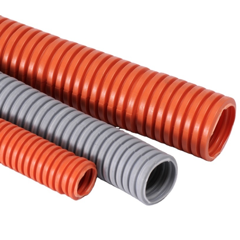 HDPE Plastic UV Resistant Electrical Flexible Orange  Corrugated Conduit With OEM Factory Direct Shipping