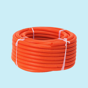 25mm pvc corrugated conduit,orange plastic pipe electric tube flexible