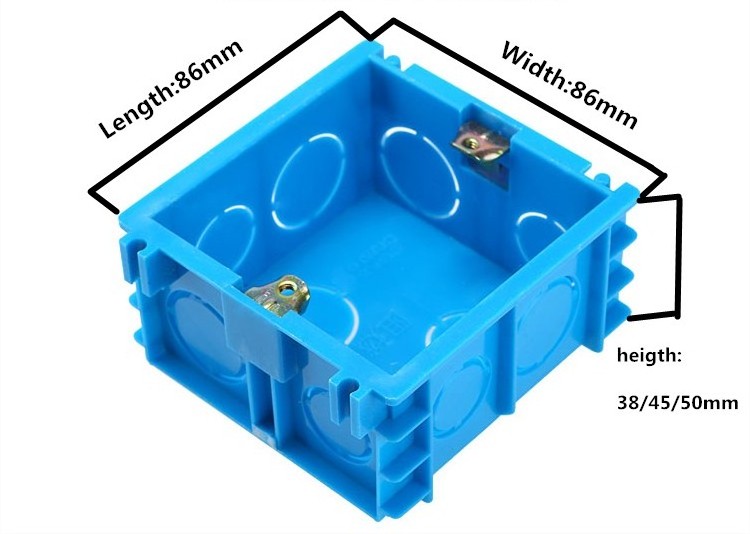 86 Type Plastic Wall Mounted Bottom Box Outlet Sockets Back Electrical Switch box