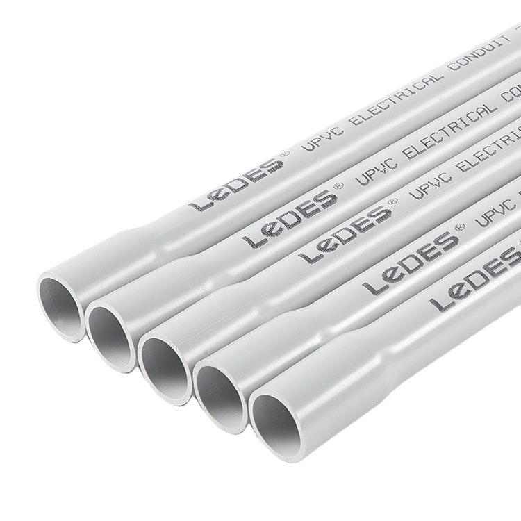 Underground Decorative 20mm 25mm 32mm PVC Rigid Electrical Conduit Pipe Plastic Conduit Electric Nonmetallic Conduit