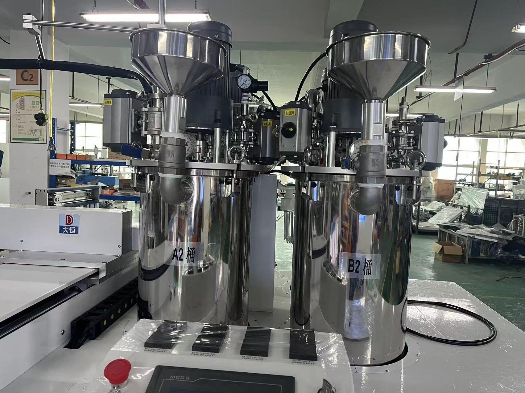 High-precision AB Two part epoxy resin automatic glue dispensing ratio mixing and injection machine for electronics igniters