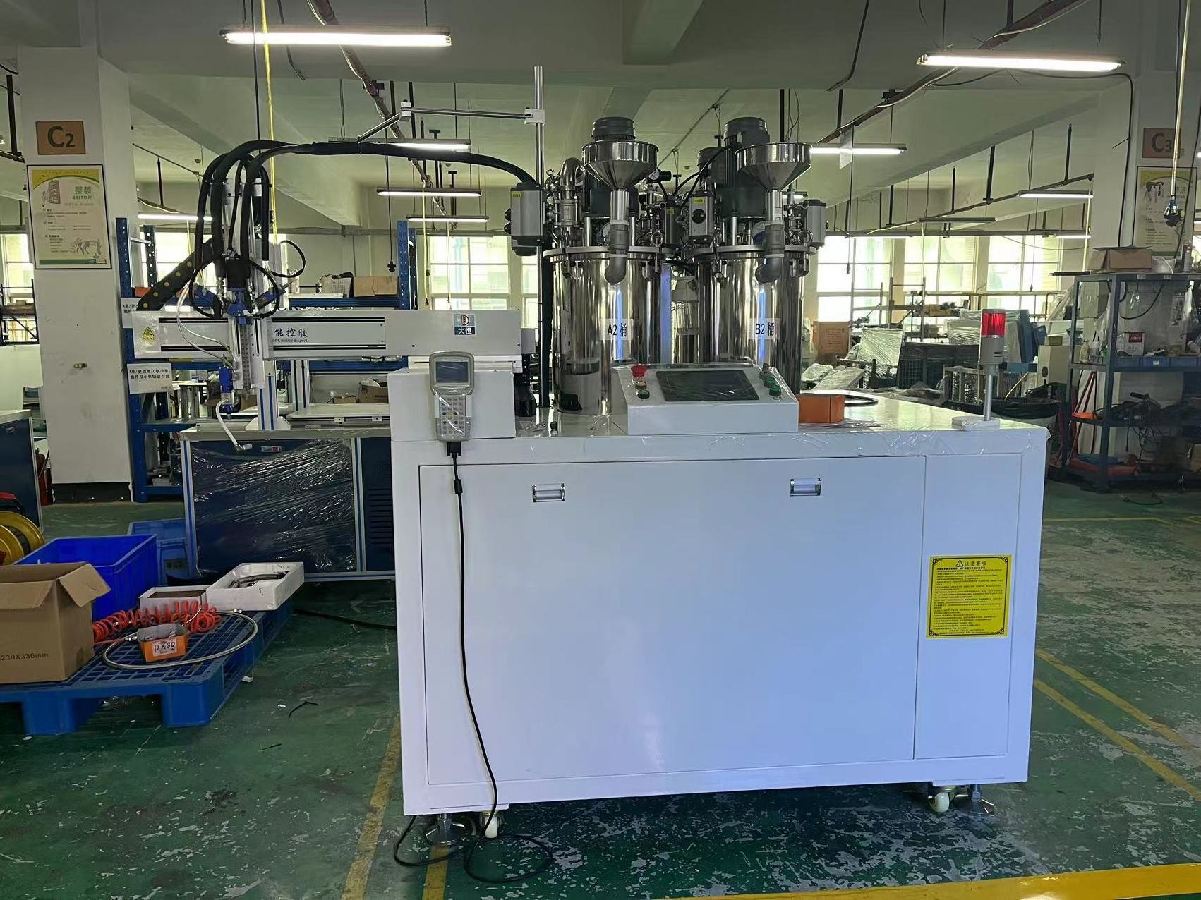 High-precision AB Two part epoxy resin automatic glue dispensing ratio mixing and injection machine for electronics igniters