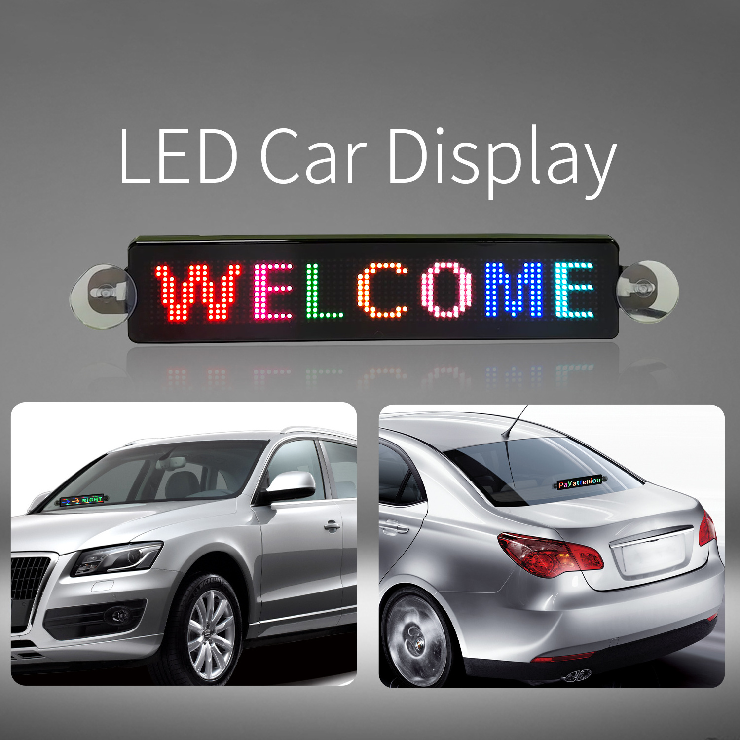 Car Electronic Scrolling Message LED Display Programmable Advertising Message led Car Rear Window Moving Sign