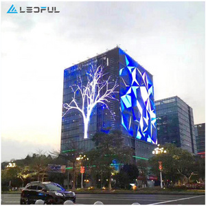 outdoor Indoor glass transparent LED film display transparent panels led strip display screen