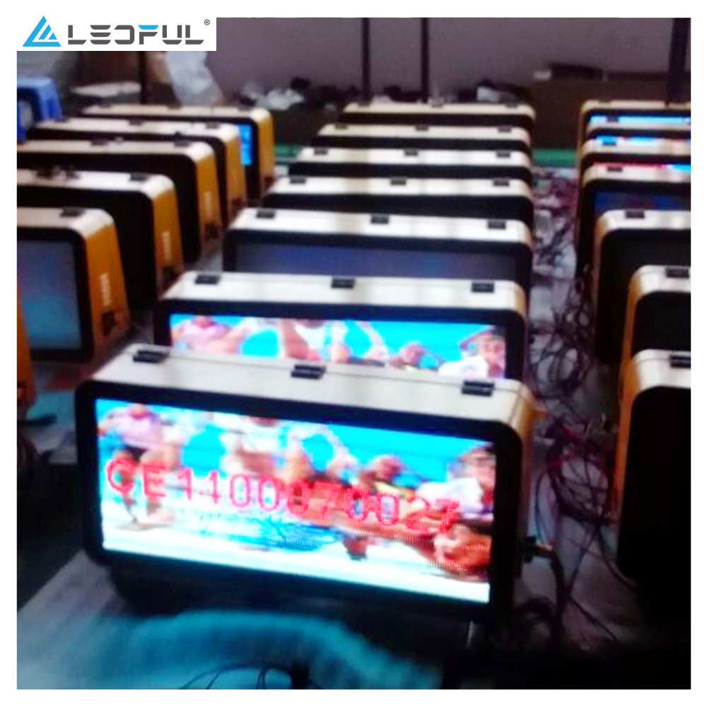 Double Sided Digital Signs Commercial Advertisement Text Video Message Scrolling Car Taxi TOP LED Display