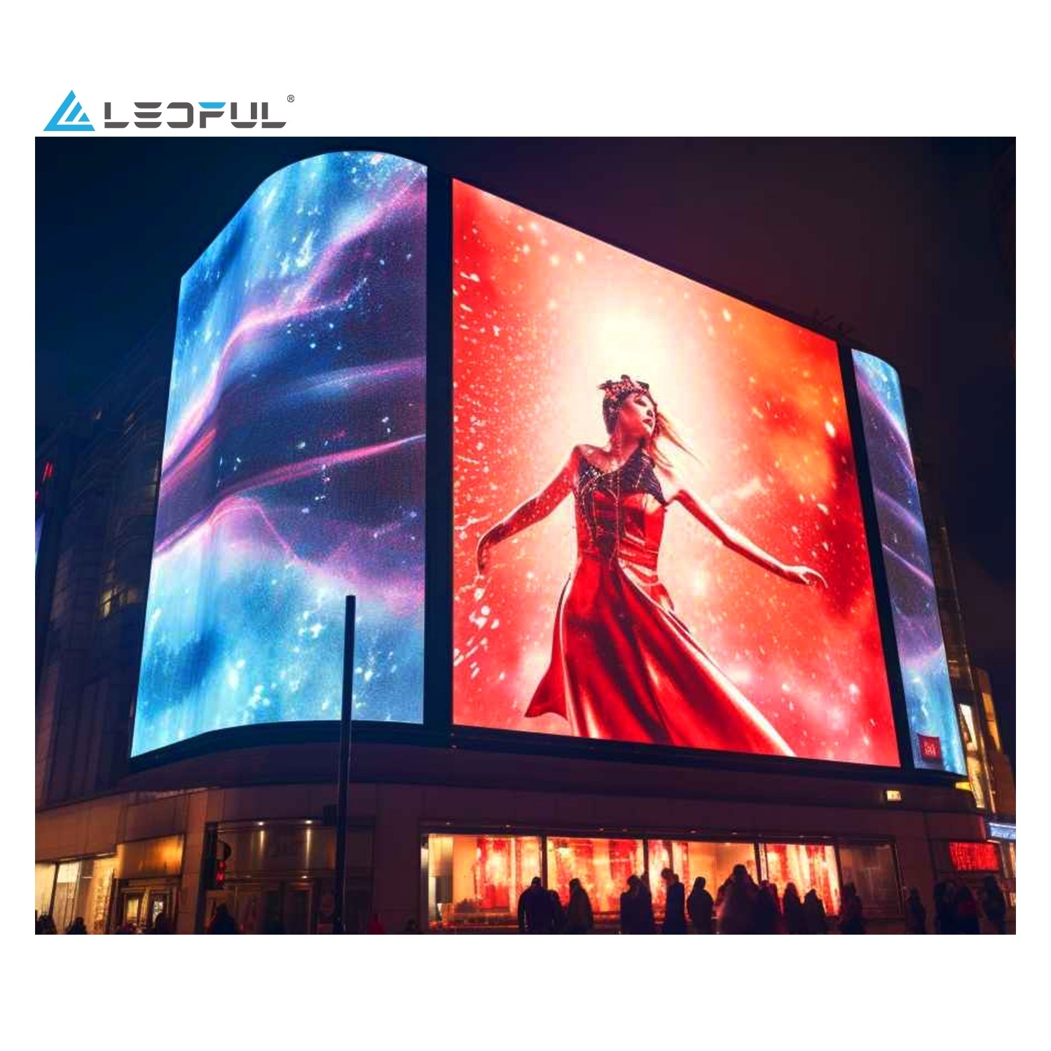 Customized High Brightness Digital Waterproof Large LED Panel Full Color HD P4 Outdoor Big Advertising LED Display Screen