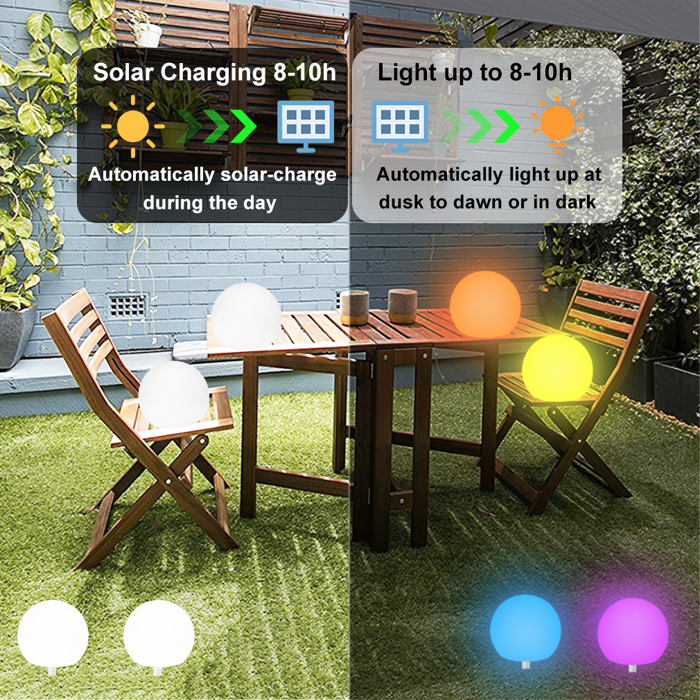 Solar Pool Floating Light Ball Remote Control Multi Colors Led Swimming Pool Lamp RGB Waterproof Outdoor Garden Yard Light