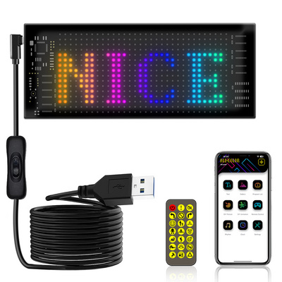 App Programmable Led Car Sign Board USB 5V Scrolling Message Led Matrix Panel light Custom Digital Display for Advertising