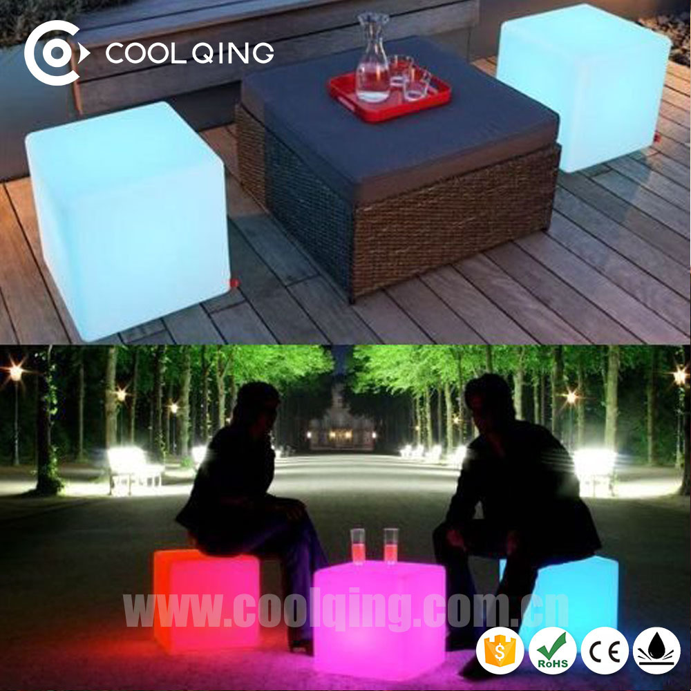 Cool Bar / club / party / wedding illuminated 60cm led cube Table lighting funiture