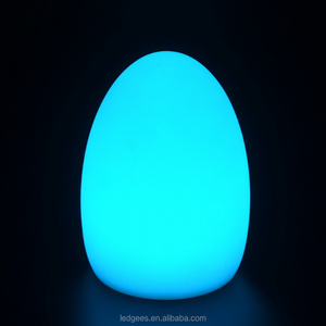 LED decorative light color changing night table light egg shape light