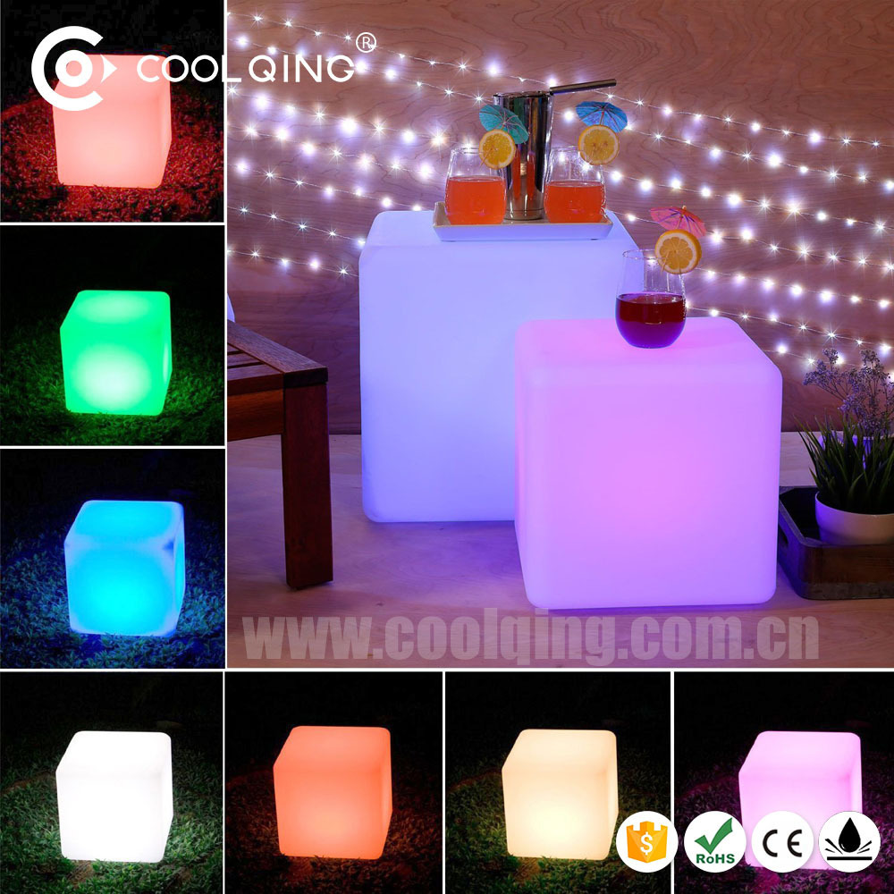 Cool Bar / club / party / wedding illuminated 60cm led cube Table lighting funiture